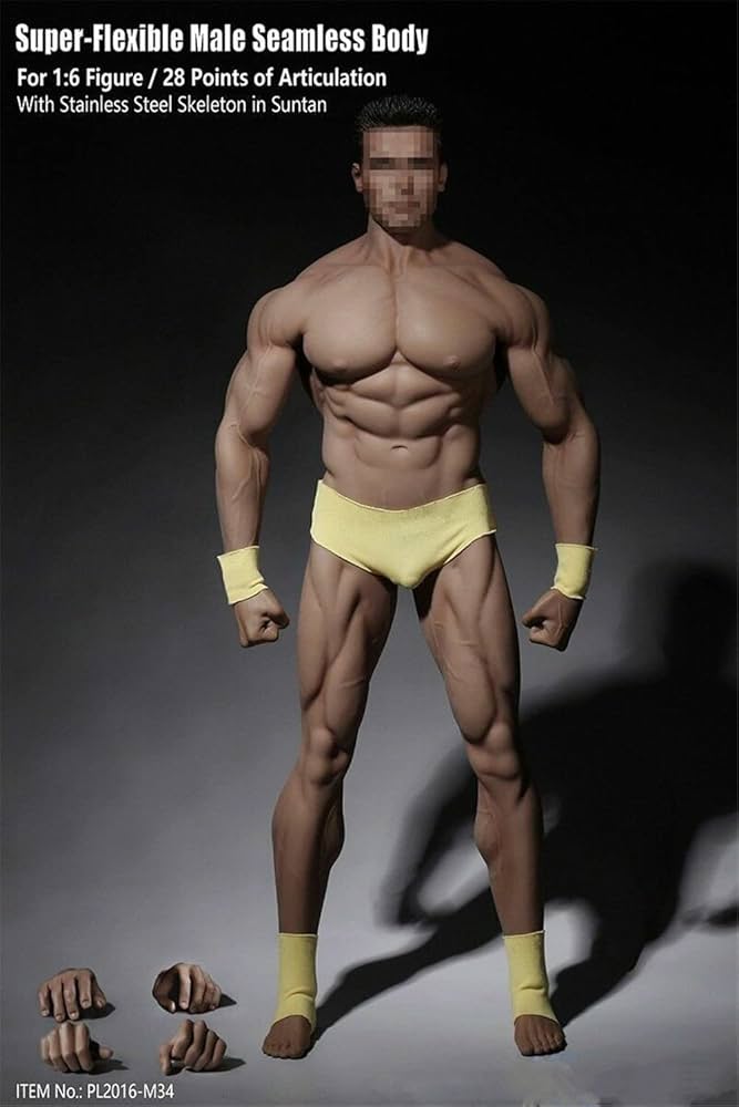 SUPER FLEXIBLE FIGURE 【PL2016-M34】 Amazon.com: Phicen 1/6 Scale Super Flexible Male Muscular